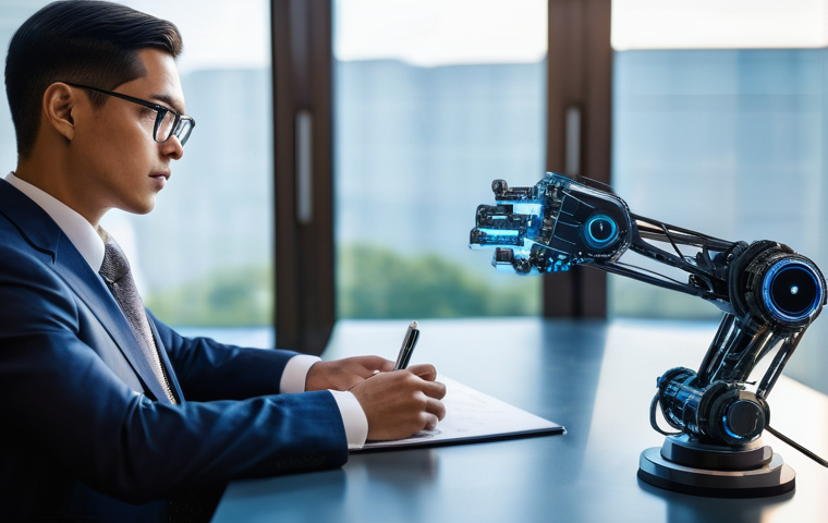 변리사 시험 전형 변화 - **Prompt:** An experienced patent attorney, dressed in a sharp business suit, intensely analyzing co...