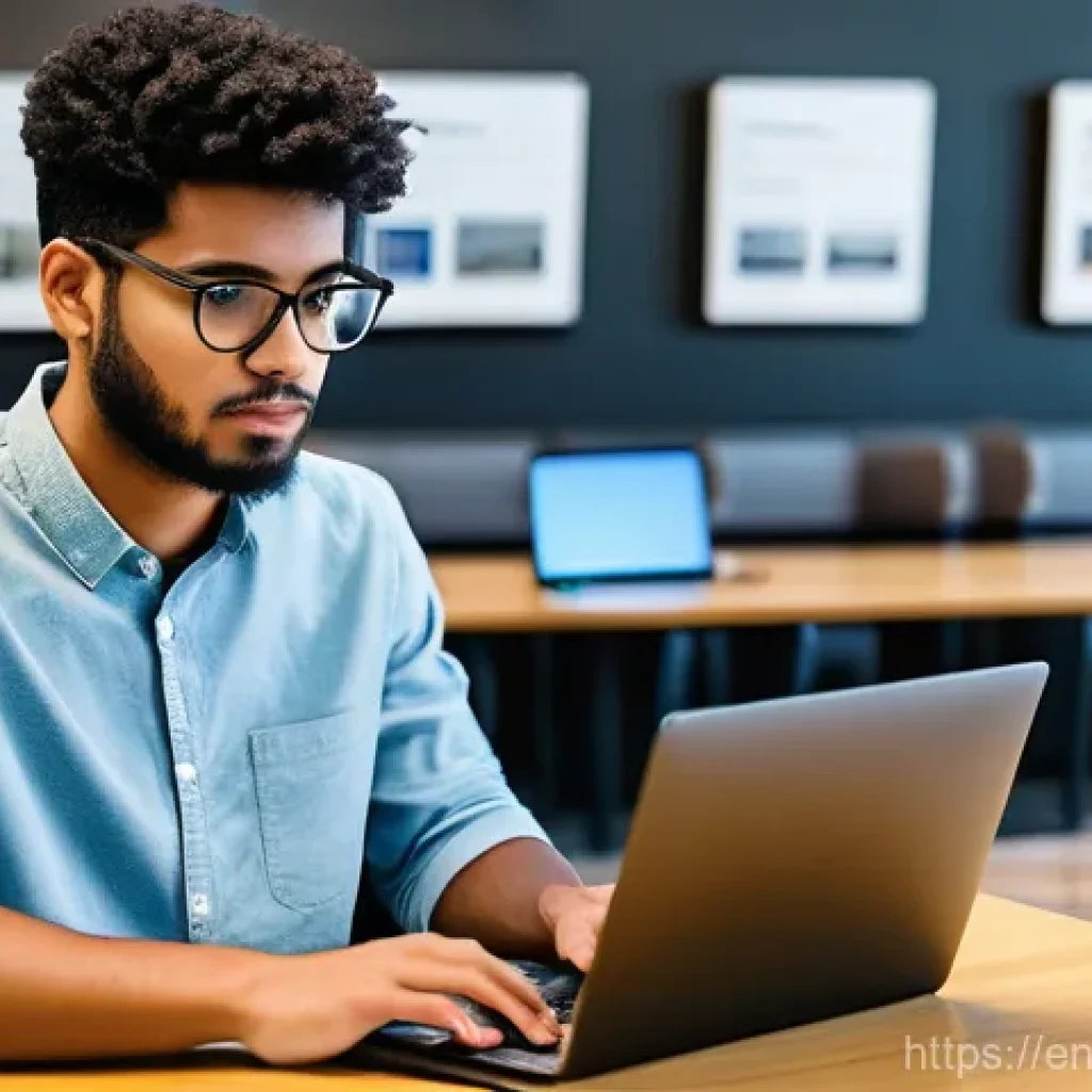 변리사 시험 준비 과정에서의 꿀팁 - **Prompt:** A diverse university student, wearing a comfortable long-sleeved shirt and jeans, is int...