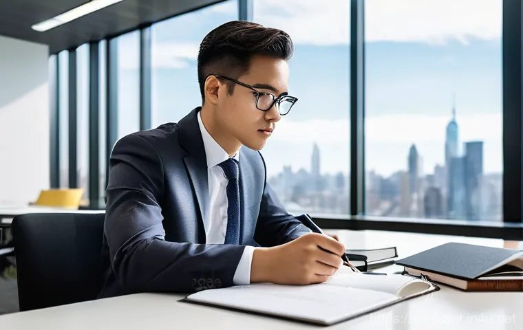 변리사와 대학생 멘토링 - **Prompt 1: Bridging Theory to Practice in IP Law**
"A university student, a young adult with a ...