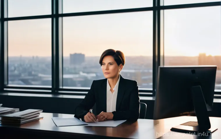 변리사로서의 일상 브이로그 - Image Prompt 1: "Morning Strategy Session"** 변리사로서의 일상 브이로그 - Image Prompt 1: "Morning Strategy Session"**