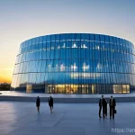 변리사와 기술 경영 - **Prompt:** A visually striking, high-angle shot of a glowing, futuristic "Golden Goose" figure, sym...