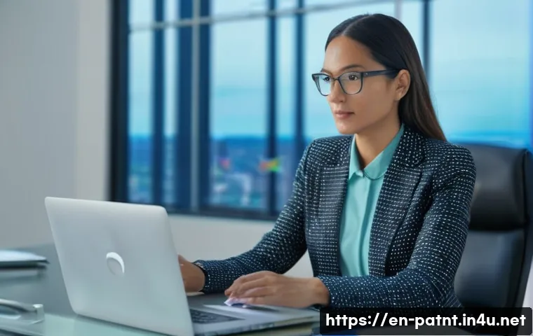 변리사로서의 시간 관리 - **Prompt:** A highly professional and focused female patent attorney, aged late 30s, with a determin...