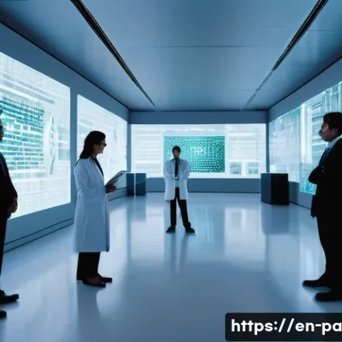 Home 13 변리사와 바이오 특허 사례 - **Prompt:** A diverse group of four professionals, comprising scientists in clean lab coats and lega...